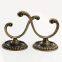 Home decoration copper hook single hook door after cap hook antique Chinese wind carved flowers made in China