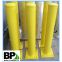 powder coated yellow Surface mounted steel bollards