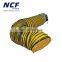 orange fire-resistant PVC flexible air duct for exhaust bad air