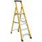 Metal anchor movable fiberglass insulated extension working ladder lcs500GFA1