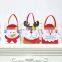 Cute Snowman Santa Claus Trick Or Treat halloween felt candy tote bag