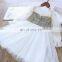 New children's clothing striped plaid 3 pearl net yarn dress girls skirt children's clothing