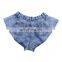 TWOTWINSTYLE Sexy Ruffle Denim ladies shorts High Waist Pocket Wide Leg Short Trousers Women Fashion