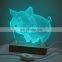 3D Night Light USB DIY Night Lamp Custom For Wedding Christmas Gift Holiday Wooden Base