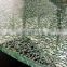 Tempered laminated ice crack glass dining table top
