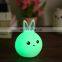 LED rabbit colorful led lamp silicone night light for baby