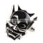 Men's Cufflinks Mask Black Silver Cuff Lins for Shirt 22mm M3103