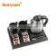 high quality 304 stainless steel hotel small cordless stainless steel electric kettle with tray set 0.8L