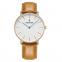 Stainless Steel Ultrathin Women Watches Man Genuine Leather Quartz Watch