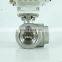 High quality stainless steel 3 way agriculture machinery electric ball valve with handle