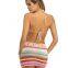 Hand Crocheted Beach Fringed Bikini Split Prismatic Swimsuit Set