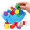 Wooden Cartoon Moon Balance Toy Balancing Game Set Stacking Cylinder Blocks Educational Toys For Kids