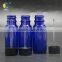 15ml cabalt blue boston round glass bottle with plastic cap and glass rod