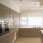 High gloss white melamine vinyl wrap door display kitchen cabinet