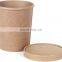 Eco-Friendly disposable round custom print kraft paper lunch container