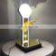 Desktop Golden Mirror Wine Bottle Display Stand Acrylic LED Wine Display