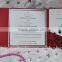 Special Design of Flocked Pocket Fold Classical European Style Wedding Invitations