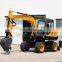 7ton wheel excavator, excavator on wheels, bucket wheel excavator for sale