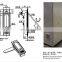MS713 Zinc Alloy Matt Chrome Coated Push Button Plane Cabinet door Lock