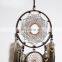 Macrame Wall Hanging Sun Catcher Eagle Head Woven Bead Big White 3 Rings Dream Catcher Huge