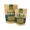 Kraft paper bag recyclable stand up craft food pouch zip lock snack food packaging bag with window