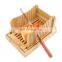 Hot Sale Bamboo Foldable Manual Bread Slicer With Crumb Catcher Tray