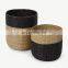 Hot Sale Multiuse Black Seagrass Planter Storage Basket Plant Holder Flower Pot Basket Wholesale