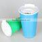 2015 newly Double Wall colorful BPA free PP Plastic Coffee Cup with Lid