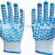 10 gauge white cotton gloves with colored pvc dots
