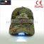 high quality custom camouflage LED cap