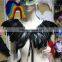 Wholesale Handmade Black Rooster Feather Cape Shawl For Wedding Dress Decoration