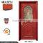 luxury design single swing Mahogany half glass interior wood doors