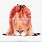 2016 Fashion summer backpack drawstring bag husky digital print sewing No raw edges tote tutorial with travel stuff