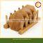 Different Natural Four Bamboo Coasters with a Holder