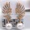 ><!BEST SELLING elegant Rhinestone wing /dangle earrings/