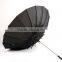 black high quality aluminum straight umbrellas