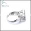 Silver Ring Platinum Plated Round CZ Cut Diamond Rings Cute Ring