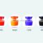 Wholesale borosilicate glass environmental protection hand-made galss teacup 6 color insulating rubber glass teaware teaset