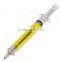 Hot Sale Plastic Jumbo Yellow Syringe Pens Peculiar Shape Cute Stationery Ballpoint Pen Automatic Refillable Ballpen