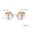 New Product Fashion Women Rose Gold Bow Mickey Mouse Earrings