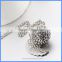Wholesale Angel Wing White Rhinestone Pave Round Musical Sound Belly Bell Ball Pregnancy Necklace BAC-M034