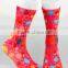 plain ladies leisure socks for business use with Geometric Pattern