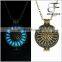 Glow in the Dark Openwork Daisy Flower Patterned Round Locket Pendant Necklace