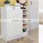 melamine laminated shoe cabinet rack/Best selling fashion style shoe cabinet with 3 drawer