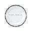 Colorful egde glazed white porcelain soup dinshes and plates