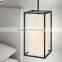 square black steel floor lamp with round purple cylinder shade suitable for hotel ML4853