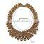 Fashion wholesale rosary custom chunky beads statement collar necklace