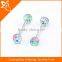Multicolor Straight Industrial Barbell For Ear Piercing