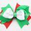 Lastest New Year Fashion X-mas Kids Boutique Hair Bow Baby Girl Christmas Decorative Bows With Clip