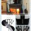 2 blades black ecofan heat powered wood stove fan